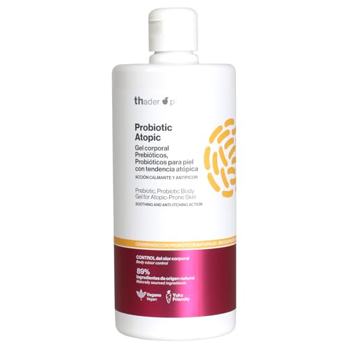 Thader Pharma Gel corporal Atopic Probiotic con Prebióticos y Probióticos, ideal para pieles con tendencia atópica, 750 ml