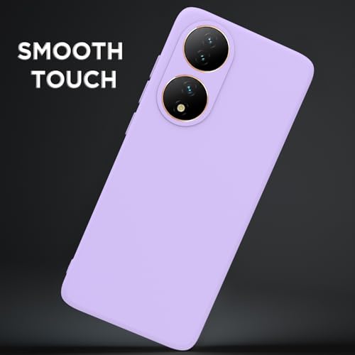 Image of Outlouders Back Cover for Vivo Y100 5G | Camera Protection | Durable Soft Matte Silicone Bumper Case (Purple)