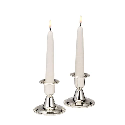 Reviews de Juegos de candelabros comprados en linea. 44 Rite Lite Juego de candelabros de Plata de Lujo para candelabros Shabat, 6,35 cm