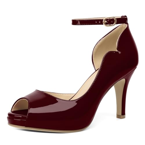 Image of AUMOTED High Heels Pumps Platforms Shoes for Party Daily 3.4 inch Dressy Pumps