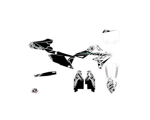 Kit déco moto cross Zero turquoise compatible Suzuki 250 RMZ - 2