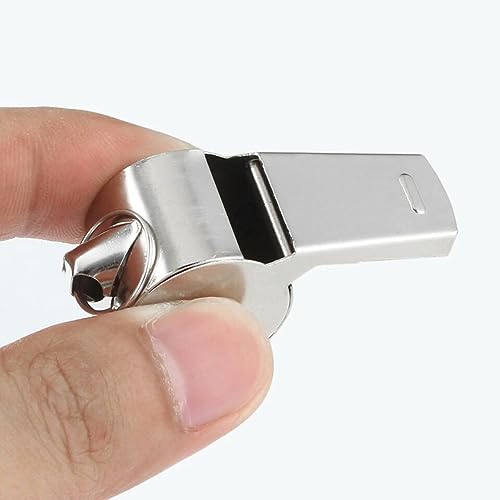 Silbatos metálicos para deportes y supervivencia paquete 12 miniatura 3