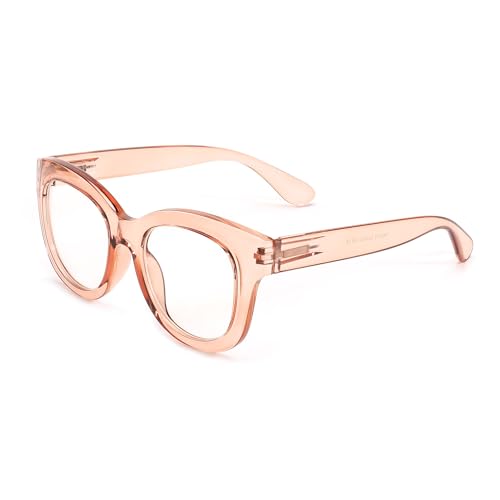 Image of FEISEDY Retro Blue Light Glasses for Women Men, Thick Square Glasses Blue Light Blocking, Anti Glare Digital &Eyestrain B0278