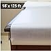 Exam Table Paper - 18''x125’ Disposable Standard White Textured Crepe Medical Barrier Cover Roll - Wide Paper Rolls for Spas, Daycares, Doctors, Chiropractors, Examination and Massage Tables (2)