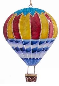 OnHoliday Tin Red and Gold Hot Air Balloon Hanging...