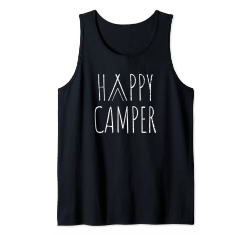 Happy Camper Trailer Camping Outdoor Gift - Divertido Camiseta sin Mangas