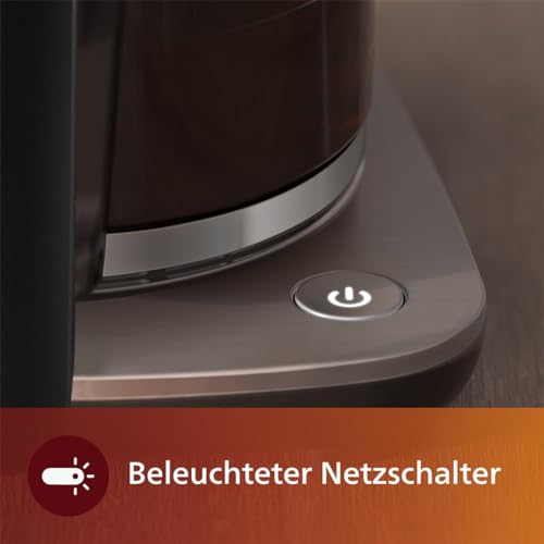 Foto von Philips Filterkaffeemaschine – 1.25-Liter-Fassungsvermögen, bis zu 15 Tassen, Boil & Brew, schwarz/silbern (HD5416/60)