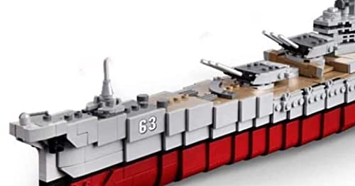 General Jim's Ww2 World War 2 Military Uss Missouri Battleship Toy Building Blocks Historical Military Iowa Class Battleship Military Bricks Toy Set For Teens And Adults, Great Family Build #TOP5