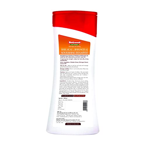 Image of Baidyanath Asli Ayurved Shikakai and Bhringraj Nourishing Shampoo I Hair Strong Shampoo I Coconut Oil I 200 ML