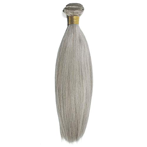 Romantic Angels® 12''~28'' Remy Human Hair Extension Straight Hair Weave 1 Bundle 100g Color:gray (12'')