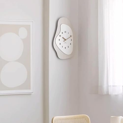 Horloge murale double face en bois massif gris petit modèle pour salon