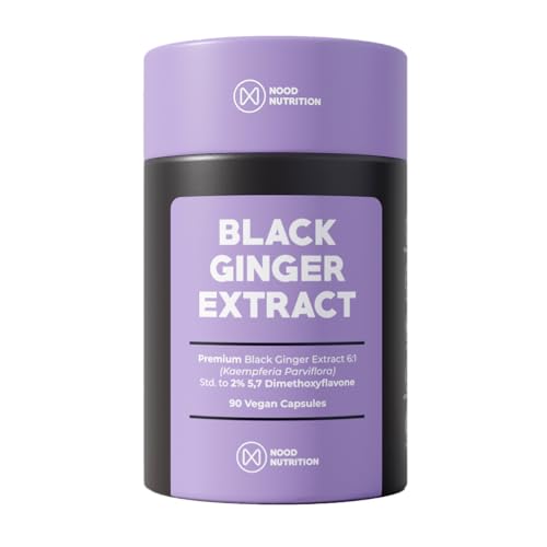 Black Ginger Capsules 100% Pure Powder Extract - 60 Capsules. Organic Superfood Supplement