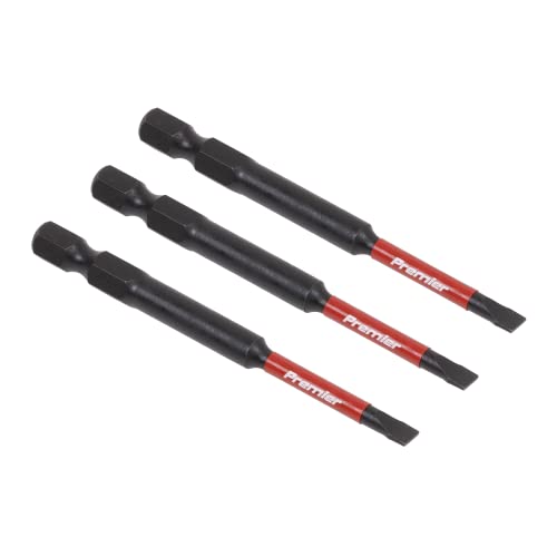 Sealey 3pc 75mm Slotted 4.5mm Impact Power Tool Bit Set - AK8251