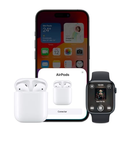 Fone de Ouvido sem Fio AirPods Pro de Terceira Geração Premium, Bluetooth, branco