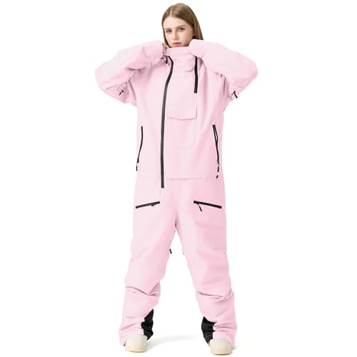 HOUZONIY Mono de esquí de una pieza para mujer, traje de nieve, mono de esquí, trajes de esquí, mono, jumpsuit, mujer, snowboard, traje de esquí, deporte al aire libre, M