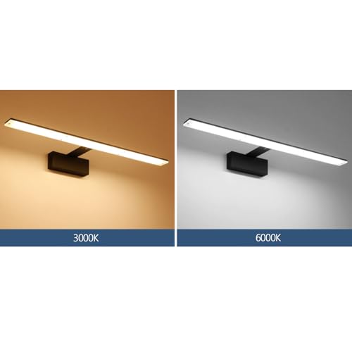 Lámpara de pared LED moderna rectangular en color negro de 42cm con luz cálida 5