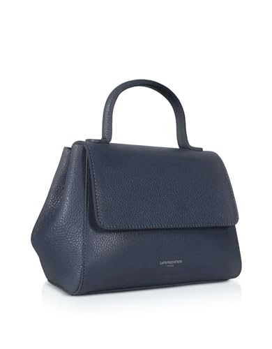 Ladyfinger Top Handle Handbag with Crossbody Strap, 9.4 x 7.1 x 4.7 inches, Genuine Embossed Leather2