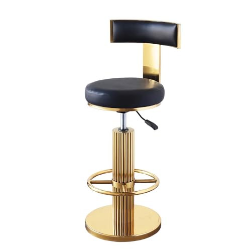 FUNROLUX Swivel Bar Stools with Backrest, Modern Adjustable Height Counter St...