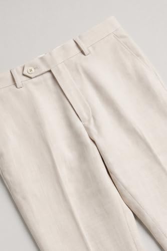Image of Peter England Men Mid Rise Slim Fit Premium Flat Front Formal Trouser