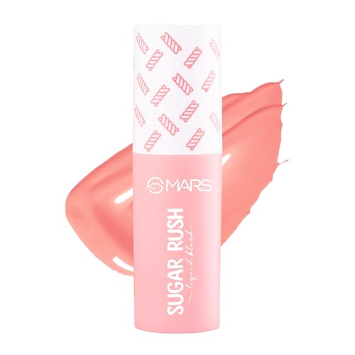 MARS Sugar Rush Liquid Blush (01-MARSH MALLOW) | High-Pigmentation | Lightweight Formula | Dewy Matte Finish | Long-Lasting | Smooth Radiant Glow | Easy Doe-Foot Applicator (4.5ml)