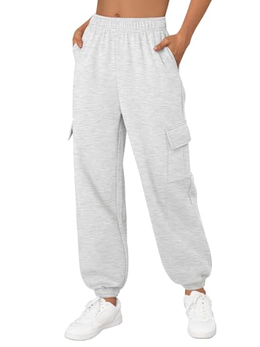 Trendy Queen Womens Cargo Sweatpants Oversized Fleece Joggers Baggy Athletic