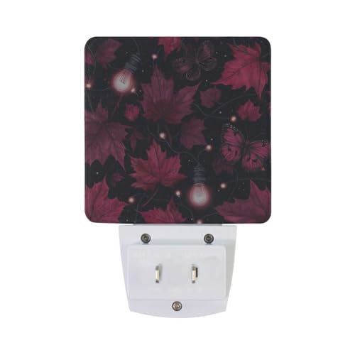 Luz Nocturna LED con Sensor, Hojas de Arce Rojas miniatura 6