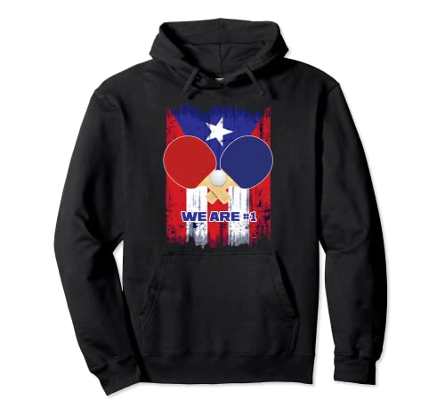 Design avec drapeau de Porto Rico Ping Pong We are #1 Sweat à Capuche