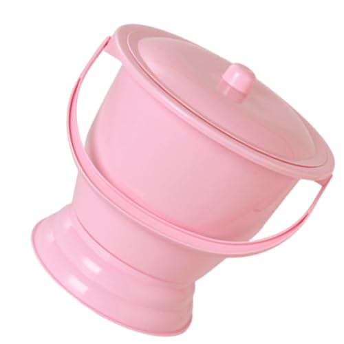 PRETYZOOM Portable Potty with Handle Urinal Durable Plastic Chamber Pot for Travel Camping and Home Use Compact Design for Easy Storage and Cleaning