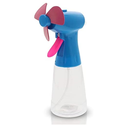 Fan With Water Spray Misting Fan Handheld - Personal Misting Fan With Mist As Battery Operated Fan Water Bottle Sprayer - Spray Bottle Fan Mister Handheld - Multiple Colors Portable Misting Fans