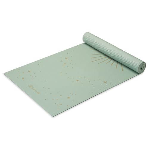 Image of Gaiam Premium Yoga Mat, 6mm Thick Print Mat | Premium 6mm thick cushioning for joint support. Non-slip print design for yoga, Pilates & floor workouts.