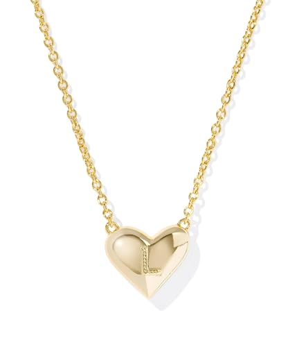 Kendra Scott Womens Heart Letter L Short Pendant Necklace Gold Ivory Mother Of Pearl One Size One Size2