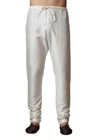 Zavaya Men White Solid Churidar-image-4