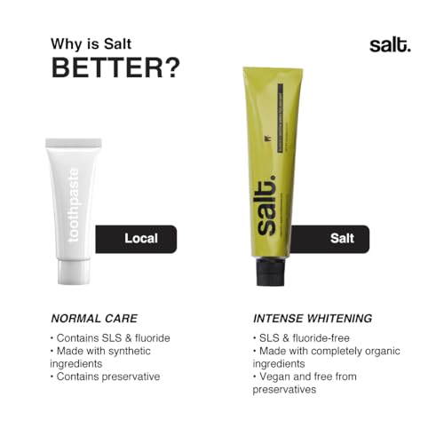Image of Salt. Oral Care Blanco Whitening Toothpaste | Natural Stain Removal & Enamel Strengthening | With Matcha Green Tea & Mint | Fights Plaque & Sensitivity | 100g