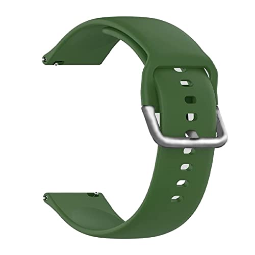 BQeT 22MM Metal Buckle Silicon Strap Compatible with N_oise Colourfit pro 4/max/3/Pluse pro/Pluse Buzz/nav Plus/Pluse Grand/Caliber/pro3 Assist(Check List Also) (Strap, Green)