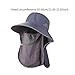 Vaveren Fishing Hat Outdoor Sun Protection Hat with Neck Flap for Men Women with Face Cover Wide Brim Bucket Hats for Cycling, Navy
