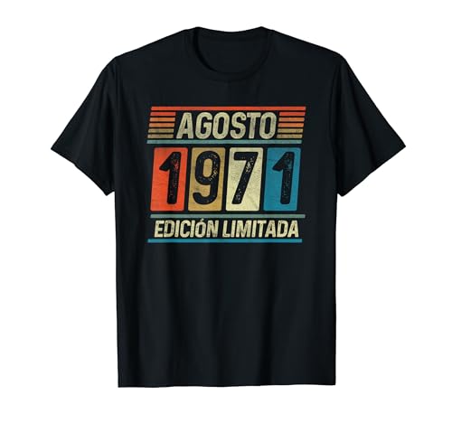 Agosto 1971 Vintage - 52 Años Regalo Cumpleaños Hombre Camiseta