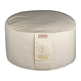 Generisch Außenbezug | Ersatzbezug für Yogakissen - Rundkissen 1-TLG | Kordelzug Ø33 cmx20cm (Nature)