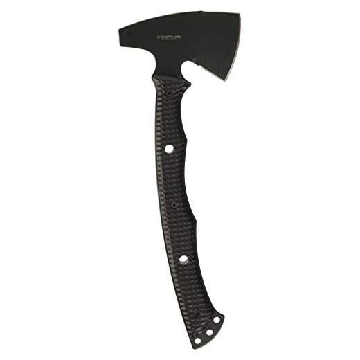 CRKT Chogan T-hawk Axe: Carbon Steel Tomahawk with Dual Axe and Hammer Head, Curved Handle with Textured Grip, and Boltaron Sheath 2720