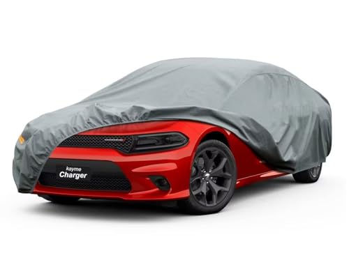Image of Kayme Heavy Duty Car Cover Custom Fit Dodge Charger (2006-2025), Waterproof All Weather for Automobiles, Full Car Cover - Sun, Rain & UV Protection