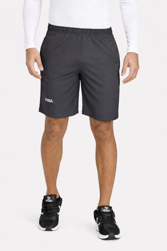Image of TYKA Mycra Shorts for Men | Polyester Training Shorts | Quick Dry Gym Running Sports Wear Black