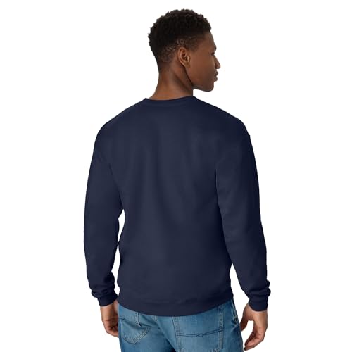 Hanes Men's EcoSmart Sweatshirt, Navy, Large - image 2