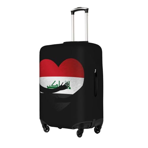 Travel Luggage Cover Iraq Iraqi Flag Heart Fashion Washable Baggage Suitcase Protector Fit For Luggage Large2