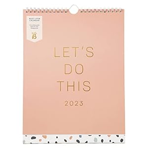 Busy B Busy Life Calendar January to December 2023 – Pink – Monthly Calendar with Pockets and to Do’s