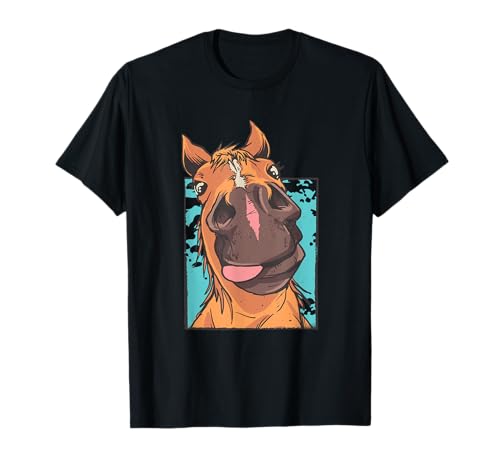 Design per le signore di cavallo con viso da vicino Maglietta