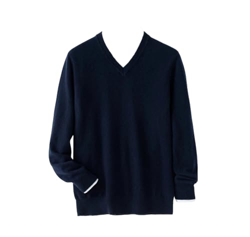 Men Classic Wool Sweater V-Neck Basic Pullover Autumn Winter Warm Lightweight Knit Tops