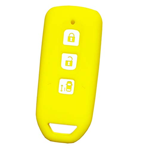 【IKT】ホンダ車用 スマートキー用シリコンカバー 3ボタン イエロー/NBOX/NBOXカスタム/NBOXプラス/エヌボックス/エヌボックスカスタム/エヌボックスプラス/など 専用設計でピッタリ!傷防止に最適!さらさらシリコンで手触り快適!本田・HOND