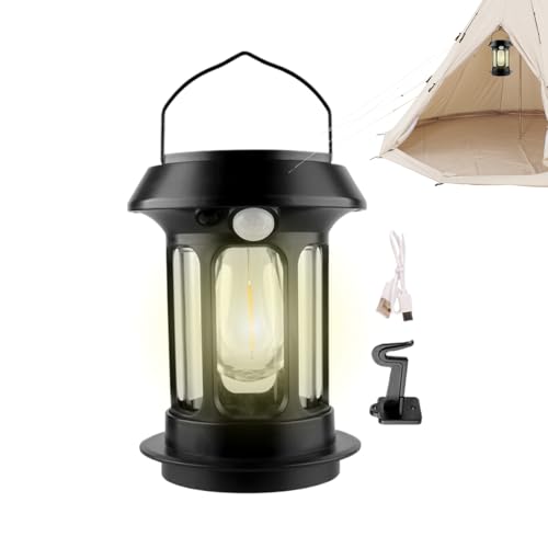 Lanterne de camping rechargeable et étanche avec poignée pour panne de courant