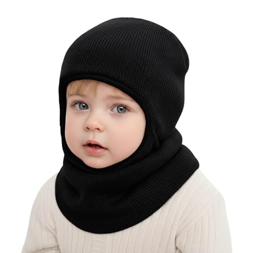 DRESHOW Kinder Wintermütze Warme Schal Schlupfmütze...
