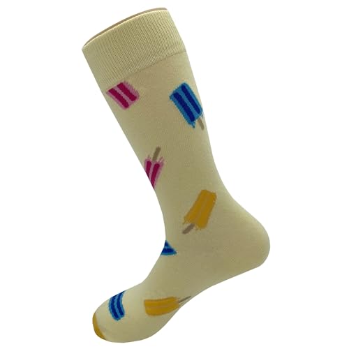 Fun Popsicle Dress Socks Funny Novelty Crazy Fun Design Men Size 8-12 Cotton Casual Crew Colorful Funky Fancy Socks Gift for Men3