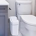funest Bathroom Motion Sensor Trash can with Lid 3 Gallon Automatic Garbage Can, 10 L Slim Plastic Smart Trash Can, Waterproof Trash Bin for Bedroom, Toilet, Kitchen, Office, Rv, White